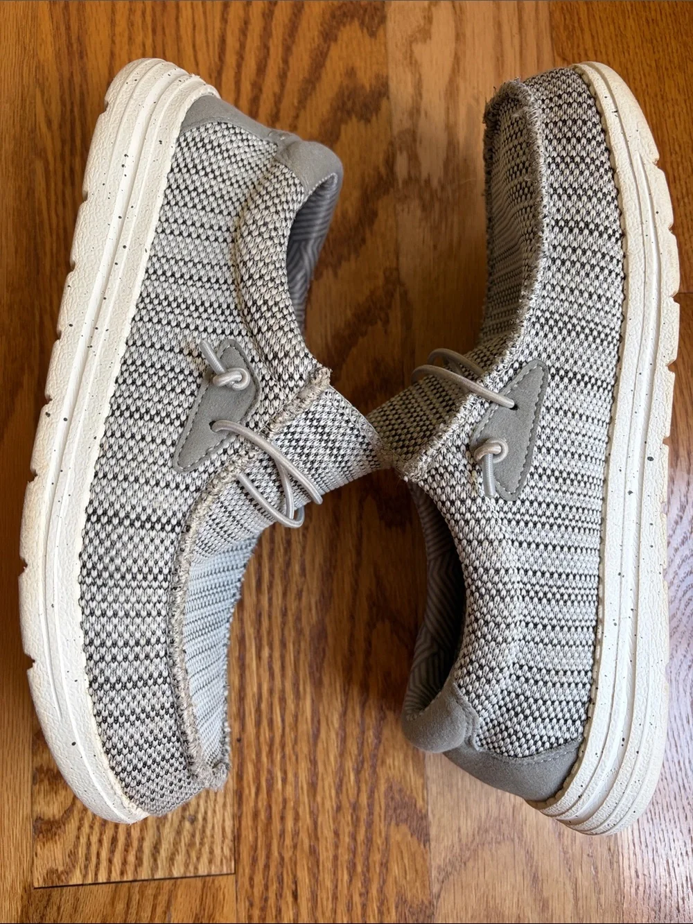 Bruno Marc Casual Knit Light Gray Men’s Slip-On Shoes. Size:8